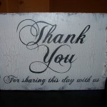 Wedding, Rental, Thank You Sign