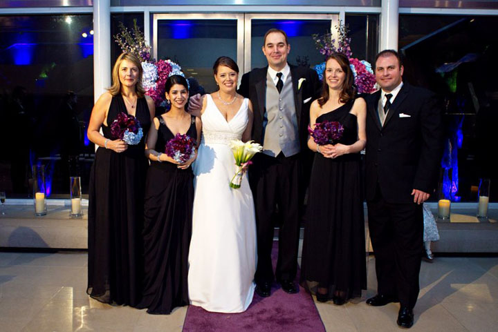 Wedding Dallas Museum of Art Blue Purple Wedding