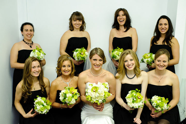 pictures of black and lime green weddings