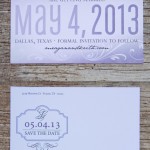 Purple & Gray Save the Dates