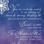 1-Gala Invitation, Watercolor Invitation, Winter Wonderland Invitation, Blue & Purple Invitation