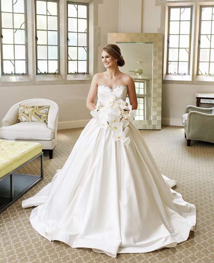 Elegant Pnina Tornai Big Ballgown Wedding Dress With Sweetheart