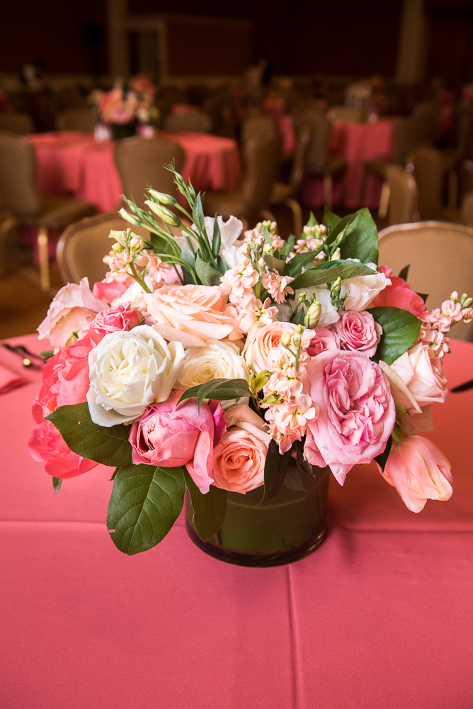 43 Pink White Green Centerpiece Coral Linens