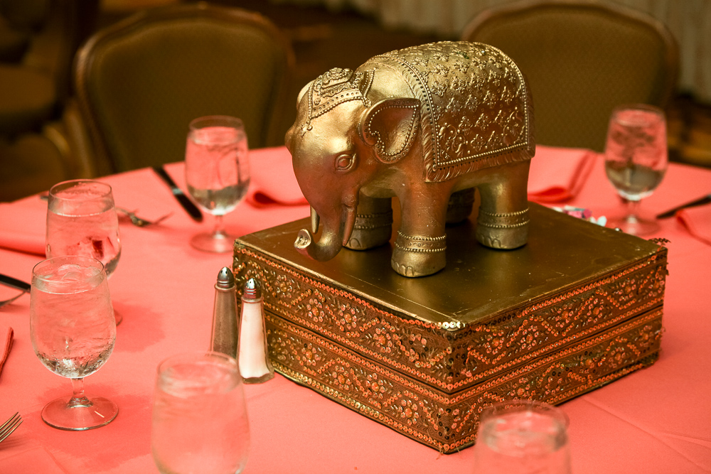 45 Indian Wedding Coral Gold Centerpiece Gold Elephant Centerpiece