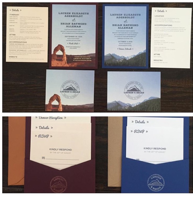 0A-Arches National Park Wedding Invitation; Denver Wedding Invitation