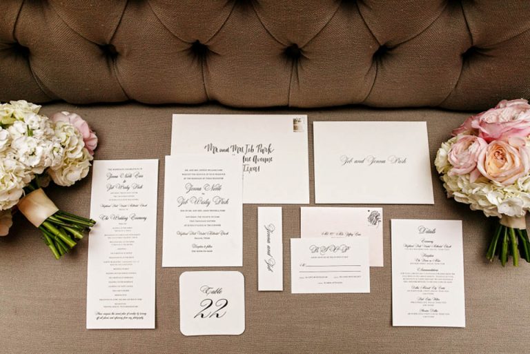 1-Black & White Wedding Invitations