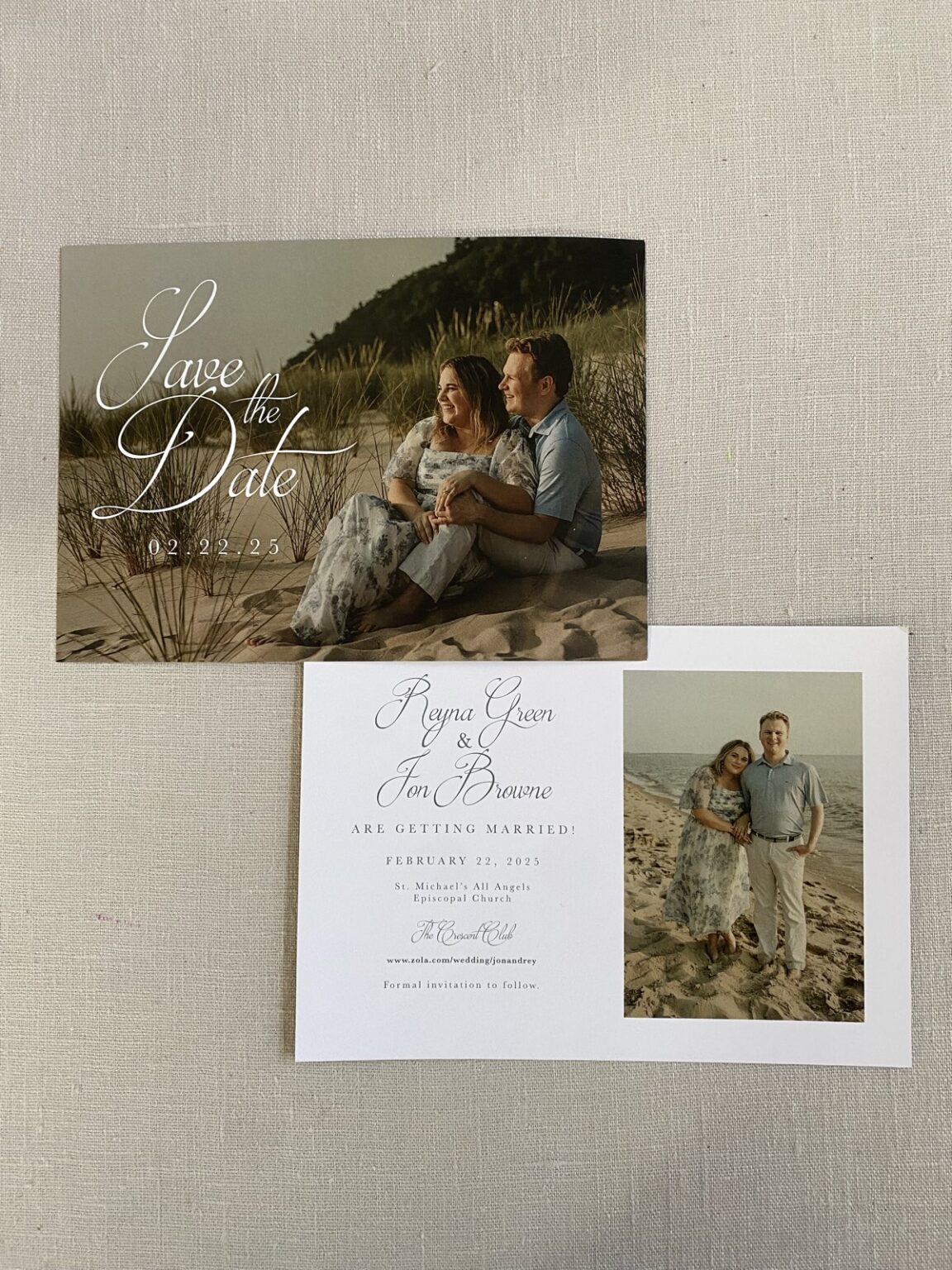 Save the date wedding invitation