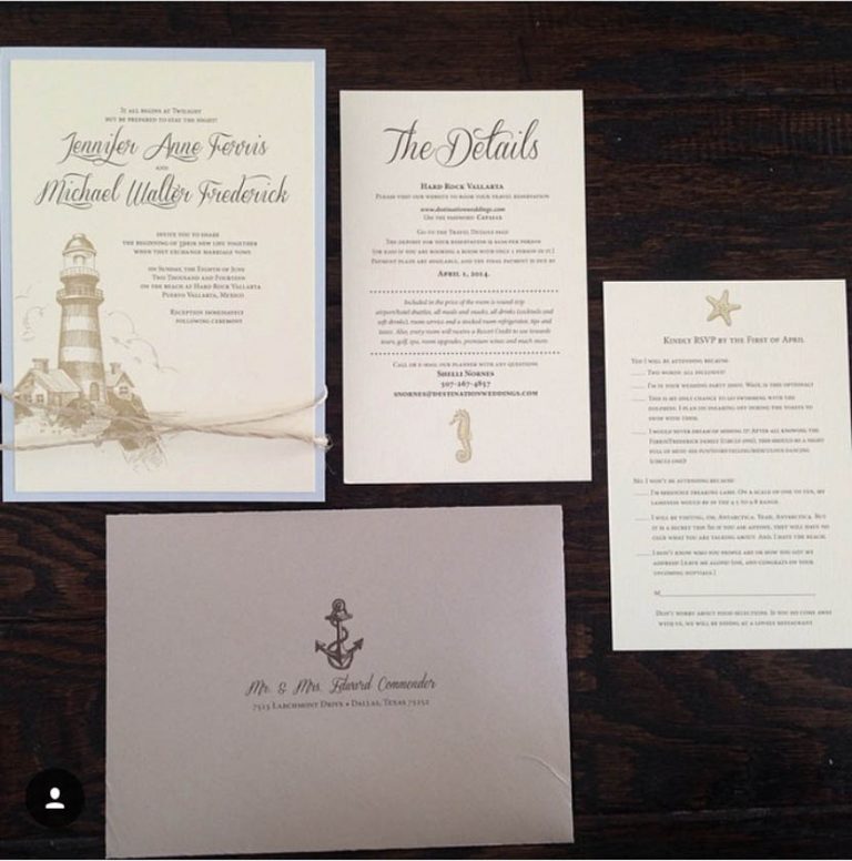 Nautical Invitation; Lighthouse, Anchor Invitation