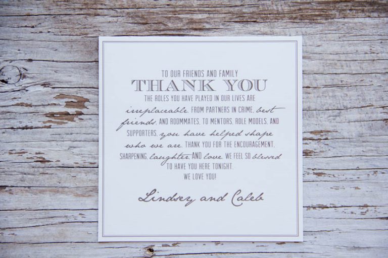 Taupe & Ivory Wedding Thank You Card