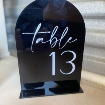 Black Acrylic Table Numbers