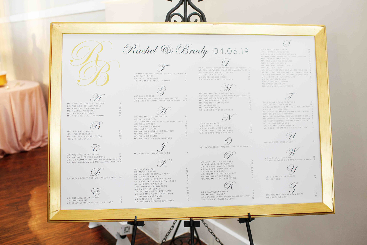 59 Gold White Table Assignment Poster scaled