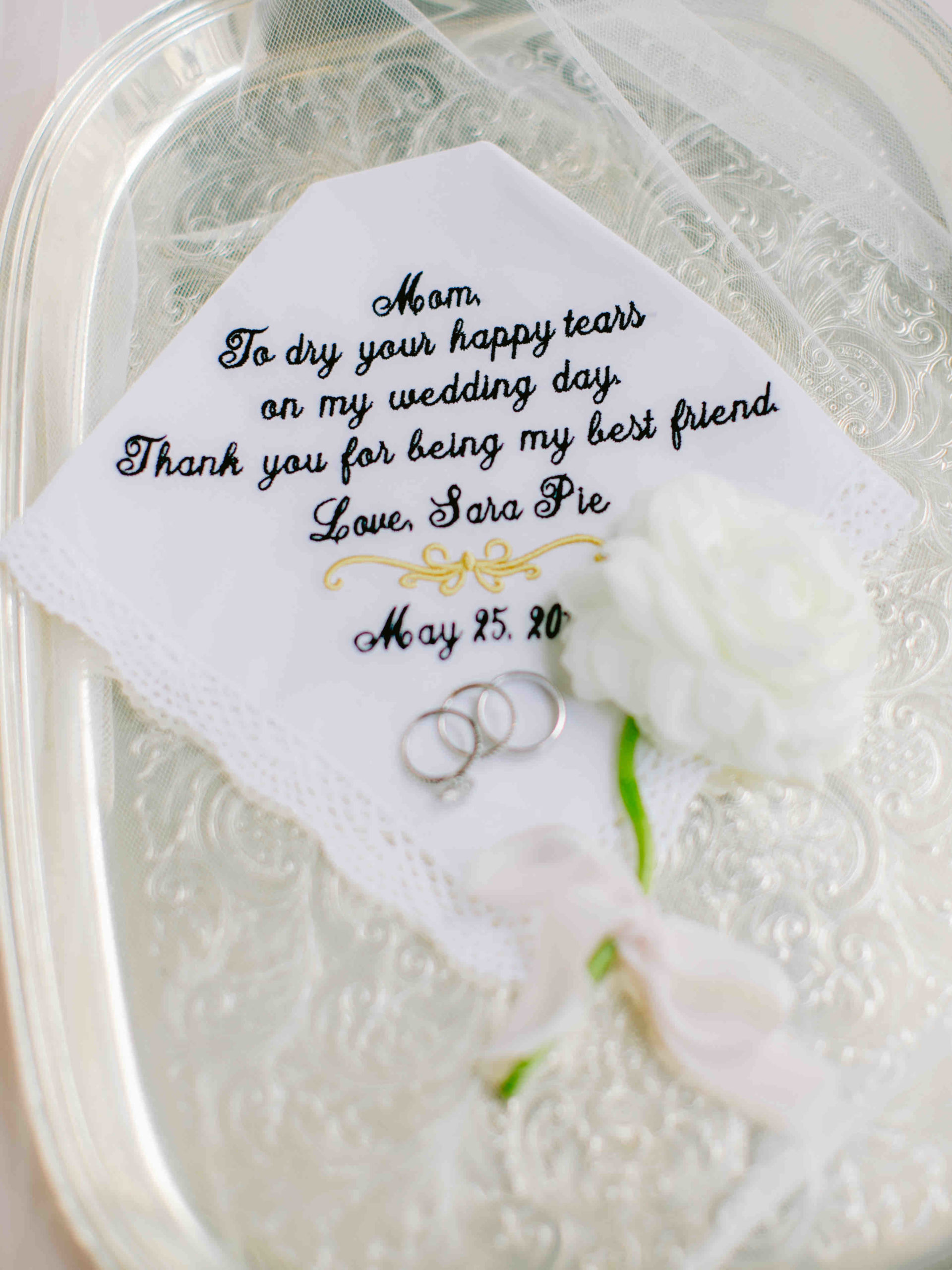 6 Mother of the Bride embroidered hanky scaled