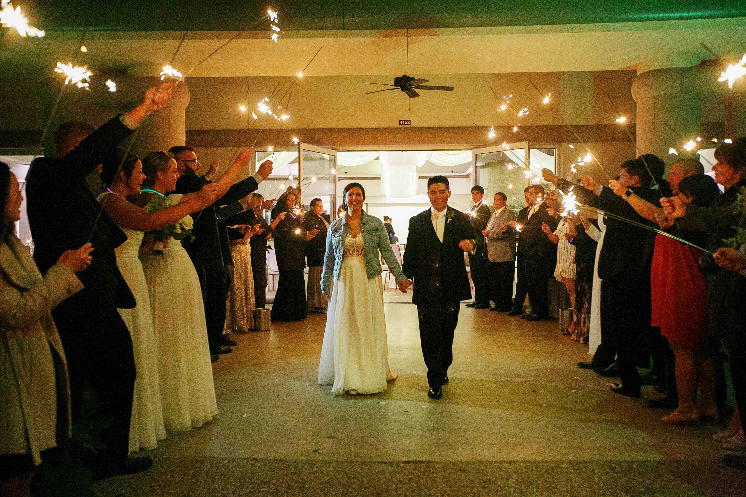 87 Four Seasons Dallas Wedding Sparkler Send Off scaled