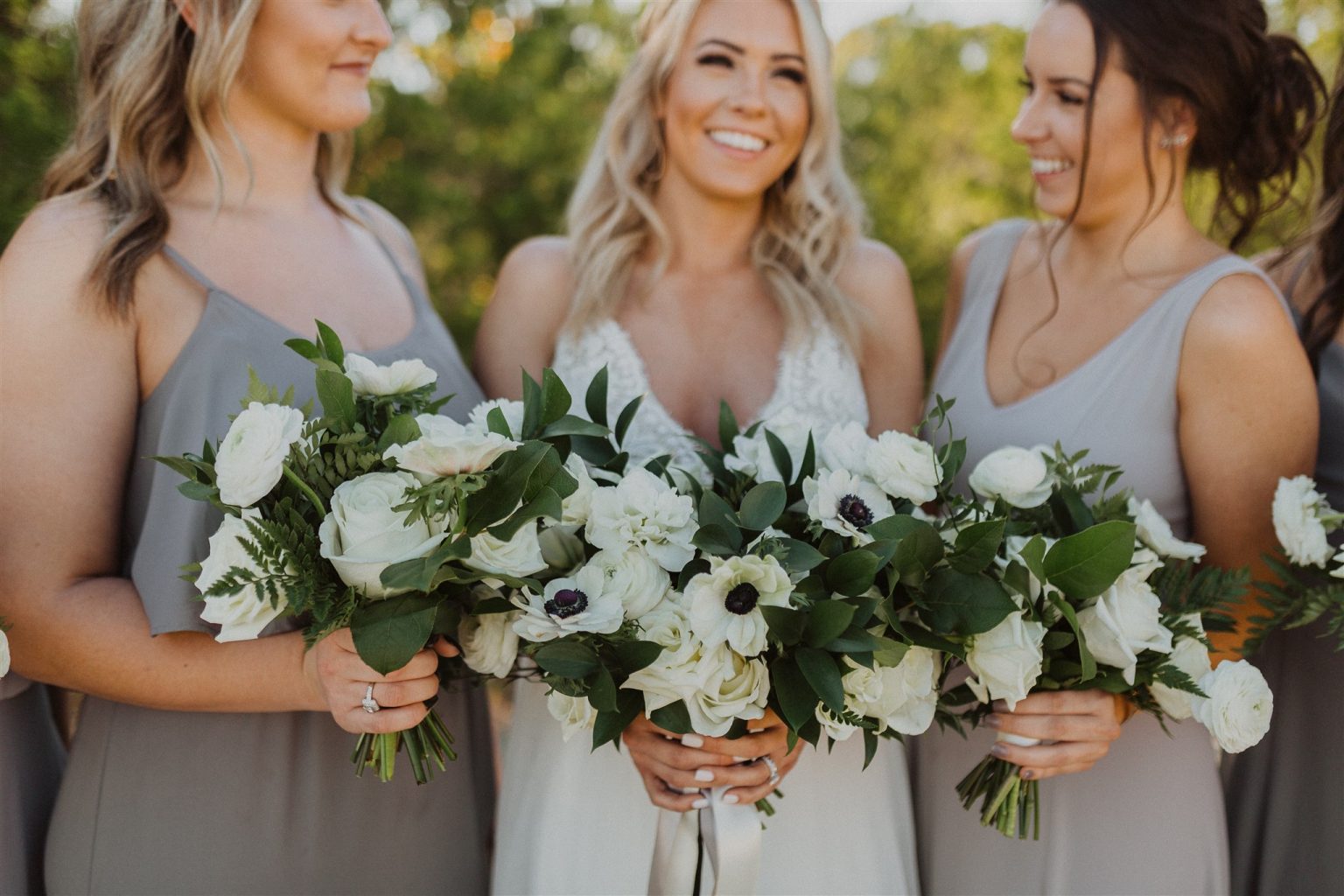 21 Green White Bouquets