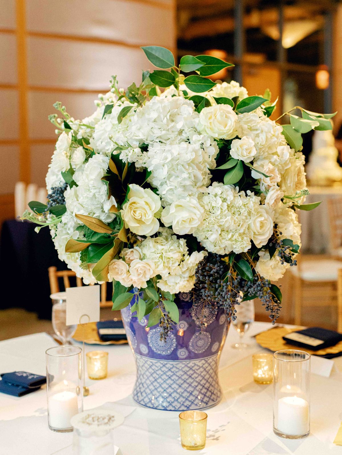 44 Blue White Ginger Jar Vase Wedding