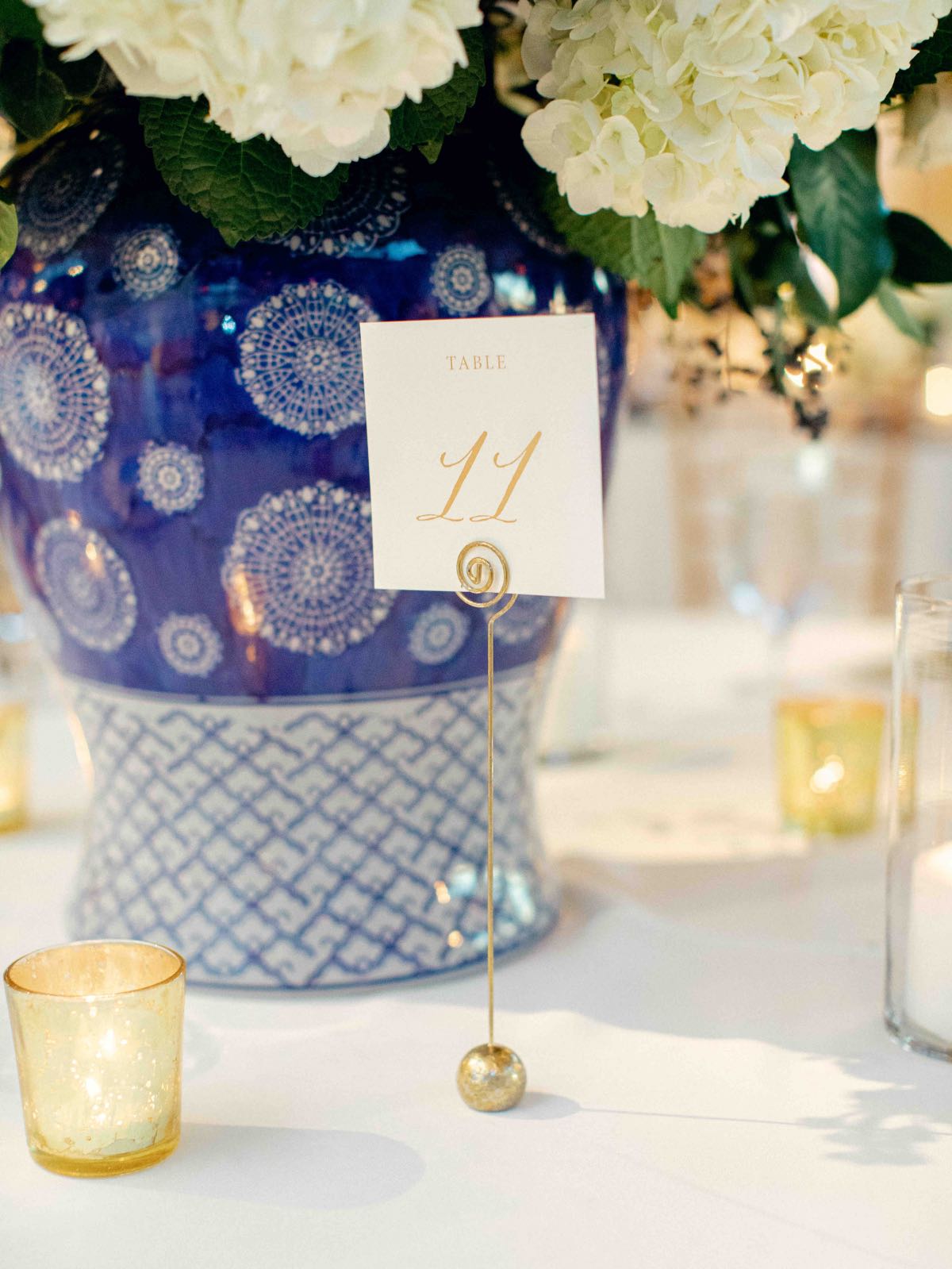 46 Gold White Table Numbers